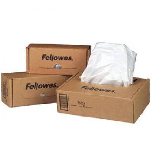 Hulladékgyűjtő zsákok iratmegsemmisítőhöz, 30-35 literes kapacitásig, Fellowes® 100 db/csomag, 