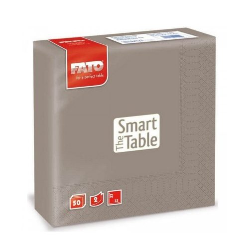 Szalvéta 2 rétegű 33 x 33 cm 50 lap/cs Fato Smart Table galambszürke_82623600