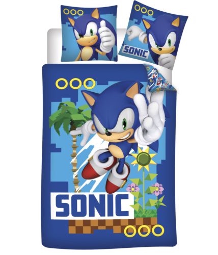 Sonic, a sündisznó Coin Chase ágyneműhuzat 140×200cm, 70×90 cm