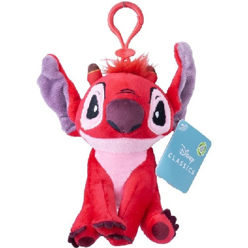 Disney Lilo és Stitch, A csillagkutya Leroy 3D plüss figura akasztóval 14 cm