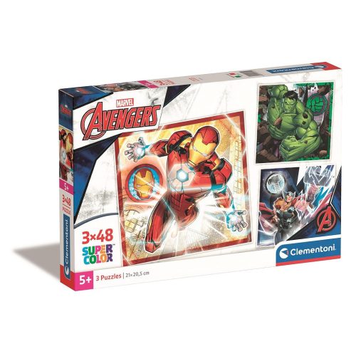 Bosszúállók Superheroes 3x48 db-os puzzle Clementoni