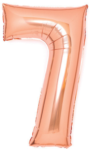 Rose Gold 7-es szám fólia lufi 66 cm