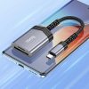 HOCO SD/microSD mermóriakártya-olvasó Type-C csatlakozóval - HOCO UA25 OTG Card Reader - fekete/szürke