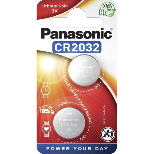 Panasonic CR2032 3V lítium gombelem 2db/csomag