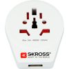 SKROSS 1.500266 World to Europe USB - csatlakozó átalakító európába utazóknak + USB