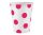 Vörös Magenta Polka Dots papír pohár 6 db-os 250 ml