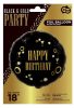 Happy Birthday B&C Gold party fólia lufi 36 cm