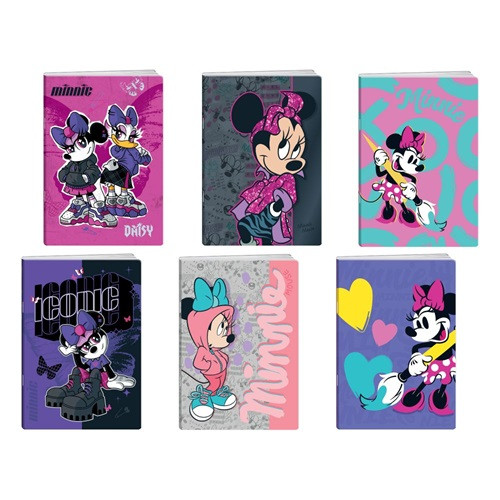 Füzet  Play Minnie Mouse csillogós A/5 tűzött 50 lapos kockás