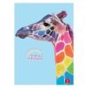 Füzet Pigna Animal Rainbow A/4 tűzött 38 lapos kockás