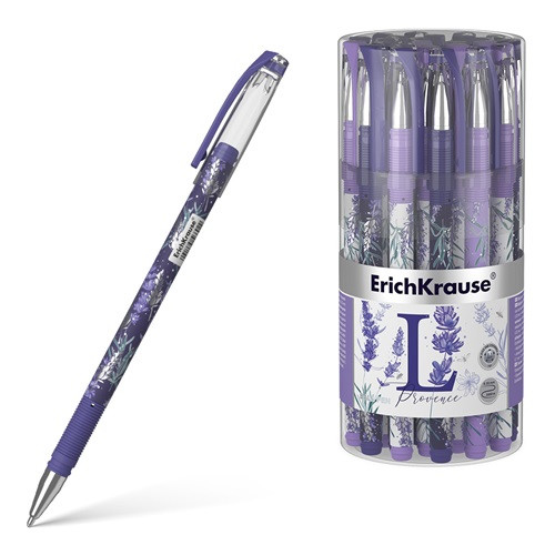 Golyóstoll ErichKrause Lavender Stick 0,7 mm kék vegyes minták