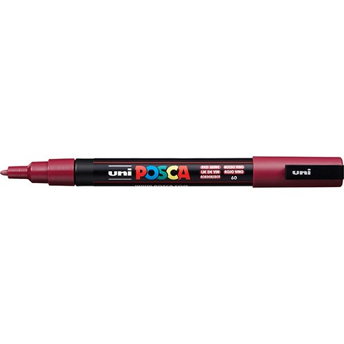 Marker Uni dekor Posca PC-3M Vörösbor 0,9-1,3 mm