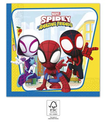 Pókember Spidey szalvéta 20 db-os 33x33 cm FSC