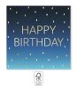 Happy Birthday Golden Blue szalvéta 20 db-os 33x33 cm FSC