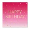 Happy Birthday Golden Pink szalvéta 20 db-os 33x33 cm FSC