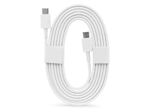 Samsung gyári USB Type-C - USB Type-C adat- és töltőkábel 180 cm-es vezetékkel -3A - EP-DW767JWE - fehér (ECO csomagolás)