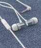 Devia sztereó felvevős fülhallgató - 3,5 mm jack - Devia Kintone Series Metal   Earphone - fehér