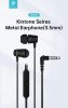 Devia sztereó felvevős fülhallgató - 3,5 mm jack - Devia Kintone Series Metal   Earphone - zöld