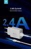 Devia 2xUSB hálózati töltő adapter + USB - Type-C kábel 1 m-es vezetékkel - 12W - Devia Smart Series Charger Suit With Type-C Cable - fehér