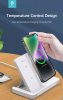 Devia Qi univerzális vezeték nélküli töltő állomás - 15W - Devia Smart Series 3 In 1 Bracket Wireless Charger for Smartphone + iWatch + Airpods - fehér