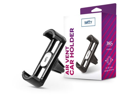 Setty szellőzőrácsba illeszthető autós tartó - Setty 33412 Car Holder - fekete