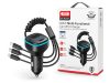 XO Bluetooth FM-transmitter / szivargyújtó töltő - USB + Type-C + MP3/FLAC/APE +Pendrive/TF-kártyaolvasó - XO BCC07 3in1 Car Charger - fekete